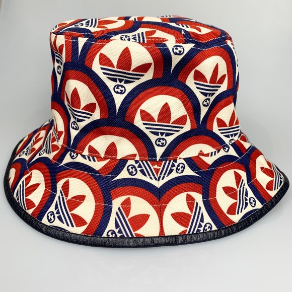 NWT Gucci x Adidas Bucket Hat Red/Blue Size M main image 9